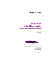 Miranda DENSITE FOL-1601 Manual To Installation And Operation