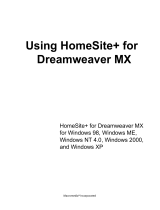 MACROMEDIA HomeSite+ for Dreamweaver MX Using Manual