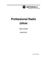 Motorola GP644 User manual