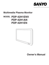 Sanyo PDP-42H1AN Owner's manual