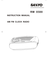 Sanyo RM-X500 User manual