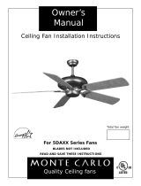 Monte Carlo Fan Company 5DAXX Series Owner's manual