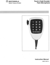 Motorola touch-code encoder palm microphone User manual