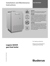 Buderus Logano G234X Installation And Maintenance Instructions Manual