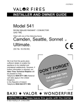 Valor Fires 541 Camden Installer And Owner Manual