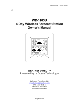 La Crosse Technology WEATHER DIRECT WD-3103U Owner's manual