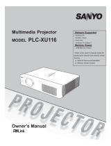 Sanyo PLC-XU116 Owner's manual