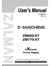 ZALMAN Z-Machine ZM660-XT User manual