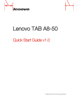 Lenovo TAB A8-50 Quick start guide