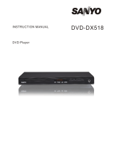 Sanyo DVD-DX518 User manual