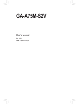 Gigabyte GA-A75M-S2V User manual