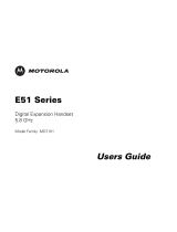 Motorola E51 Series User manual