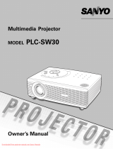 Sanyo plc sw30 - SVGA LCD Projector Owner's manual