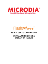 Microdia FlashMover 23-in-1 USB 2.0 Installation Manual & Operation Manual