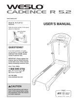 Weslo Cadence R 5.2 Treadmill User manual