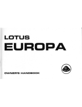 Lotus Europa Owner's Handbook Manual