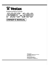 Vestax PMC-280 Owner's manual