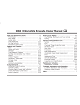 Oldsmobile Bravada 2004 Owner's manual