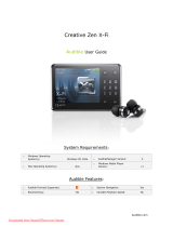 Creative ZEN X-Fi Audible User Manual