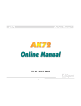 AOpen AK72 Online Manual