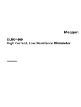 Megger DLRO 600 User manual
