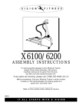 Vision Fitness X6100 Assembly Instructions Manual