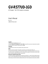 Gigabyte GV-R577SL-1GD User manual