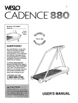 Weslo CADENCE 880 User manual