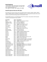 Knoll HD290 Code List