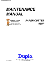 Duplo 660P Maintenance Manual