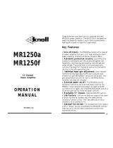 Knoll MR1250A Operating instructions