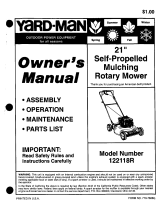 Yard-Man 122118R Owner's manual