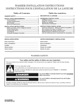 Admiral NTW4600YQ1 Installation Instructions Manual