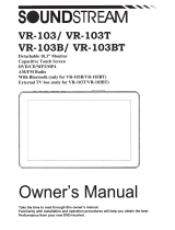 Soundstream VR-103BT Owner's manual