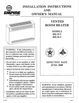 Empire RH-25-5 Installation Instructions And Owner's Manual