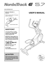 NordicTrack E 5.7 User manual