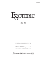 TEAC Esoteric DV-50 Owner's manual