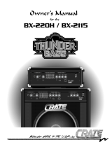 Crate Amplifiers ThunderBass BX-2115 User manual