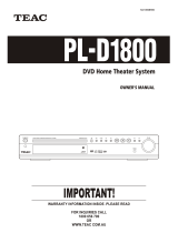 TEAC PL-D1800 Owner's manual