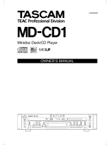 Tascam MD-CD1 Owner's manual