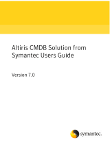 Symantec CMDB SOLUTION 7.0 User manual