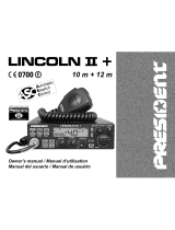 PRESIDENT Lincoln II + Owner's manual
