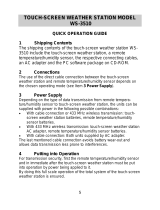 La Crosse Technology WS-3510 Quick Operation Manual