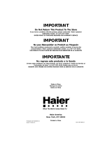 Haier HVD024E User manual
