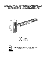 Alarm Lock 700 Series Installation & Operation Manual