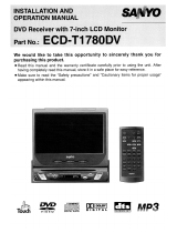 Sanyo ECD-T1780DV Operating instructions