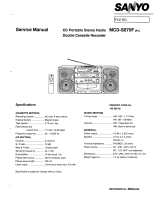 Sanyo MCD-S870F User manual