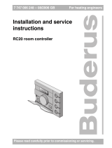 Buderus RC20 Installation And Service Instructions Manual