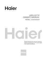 Haier LE42U6500A Owner's manual