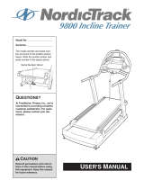 NordicTrack Incline Trainer 9800 User manual